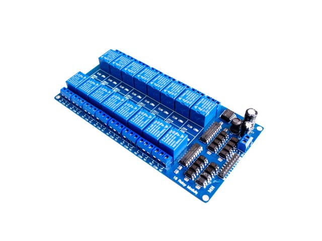 12V 16 Channel Relay Module Interface Board For Arduino PIC ARM DSP PLC With Optocoupler Protection LM2576 Power