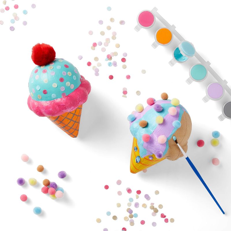 Create-Your-Own Paper Mache Ice Cream Kit - Mondo Llama™