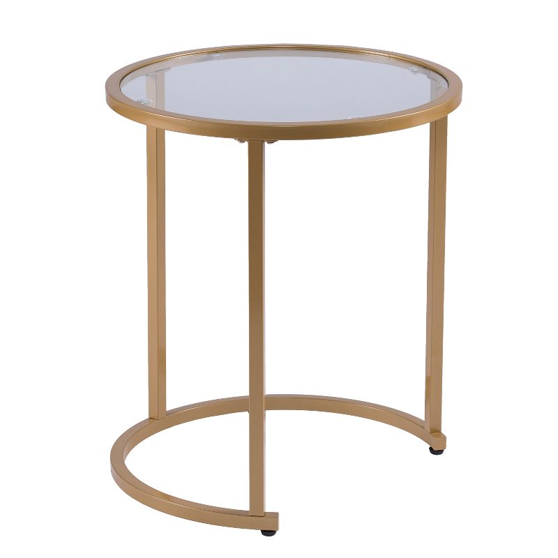 Set of 2 Emma Glam Nesting Side Table Gold - Aiden Lane