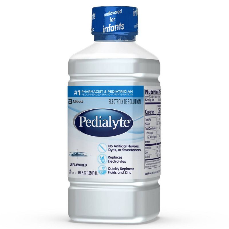 Pedialyte Electrolyte Solution Unflavored - 33.8 fl oz