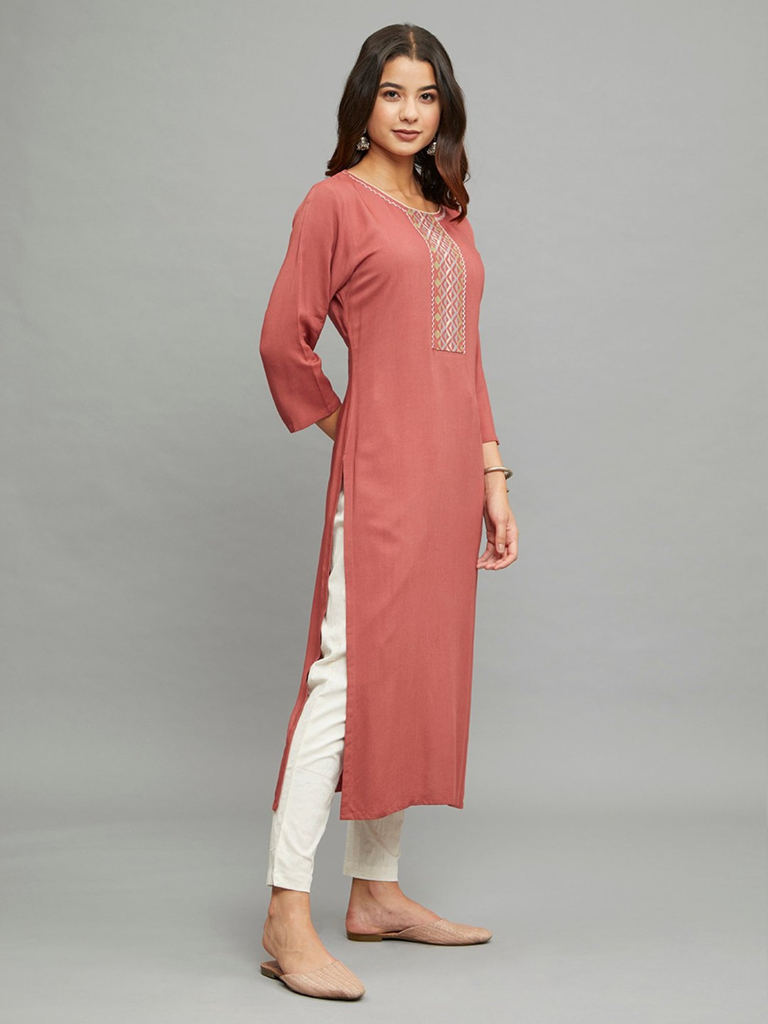 paislei Coral A Line Kurta