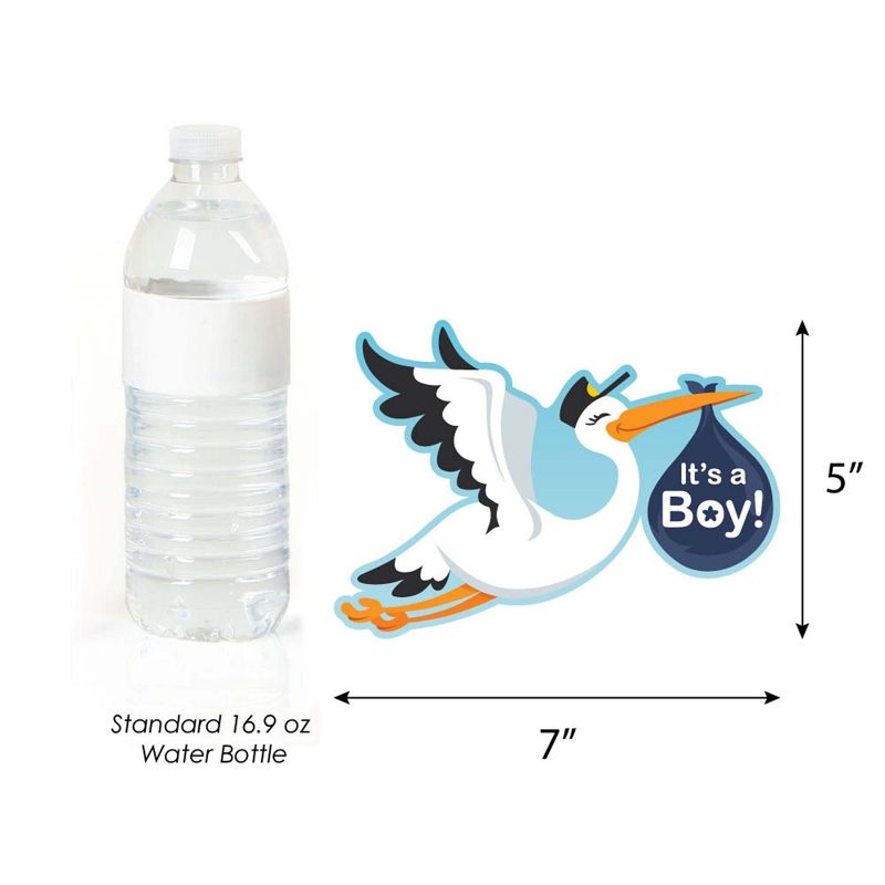 Big Dot of Happiness Boy Special Delivery - Decorations DIY Blue It's a Boy Stork Baby Shower Party Essentials - Set of 20