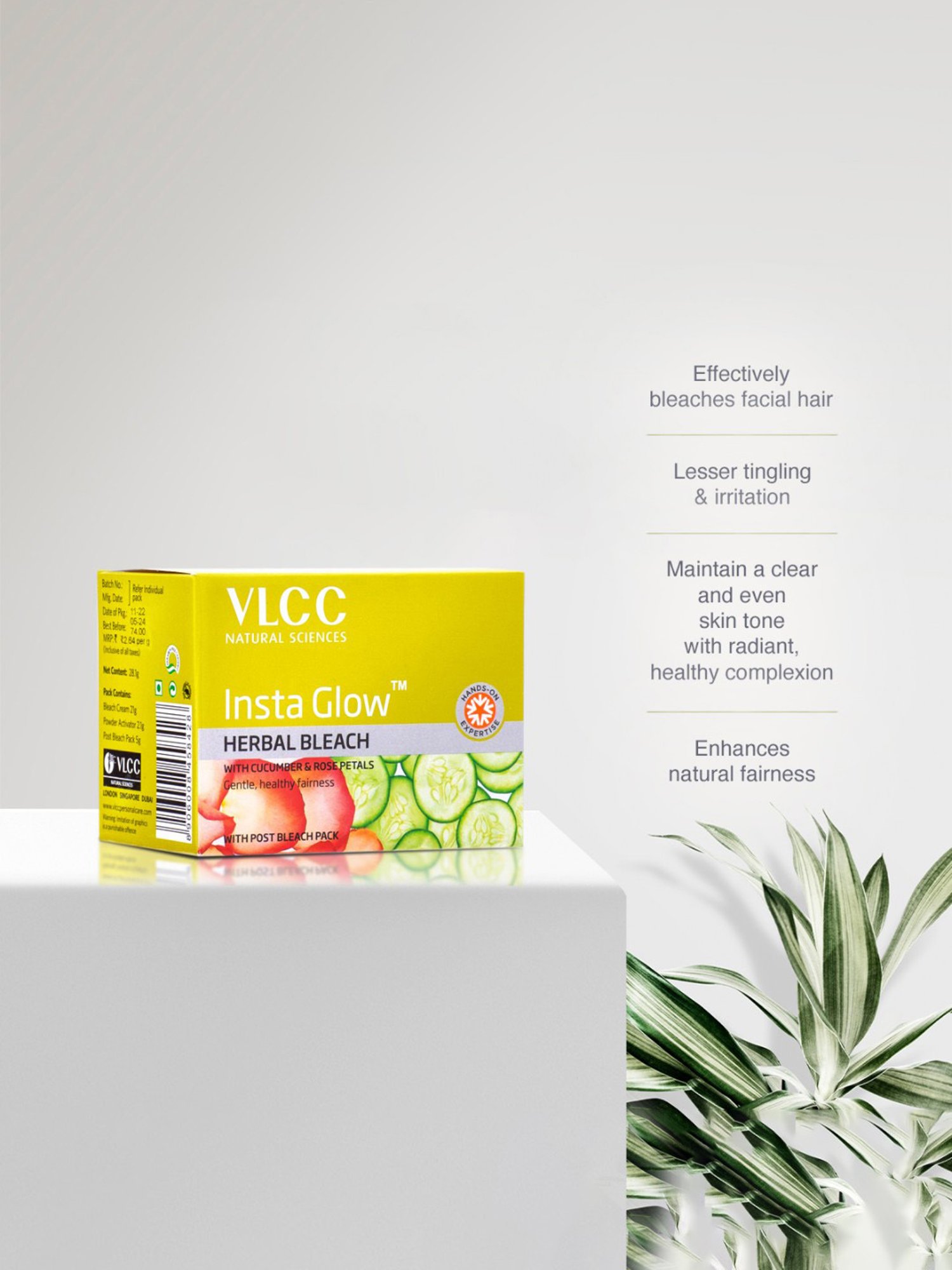 VLCC Insta Glow Herbal Bleach - Pack of 6