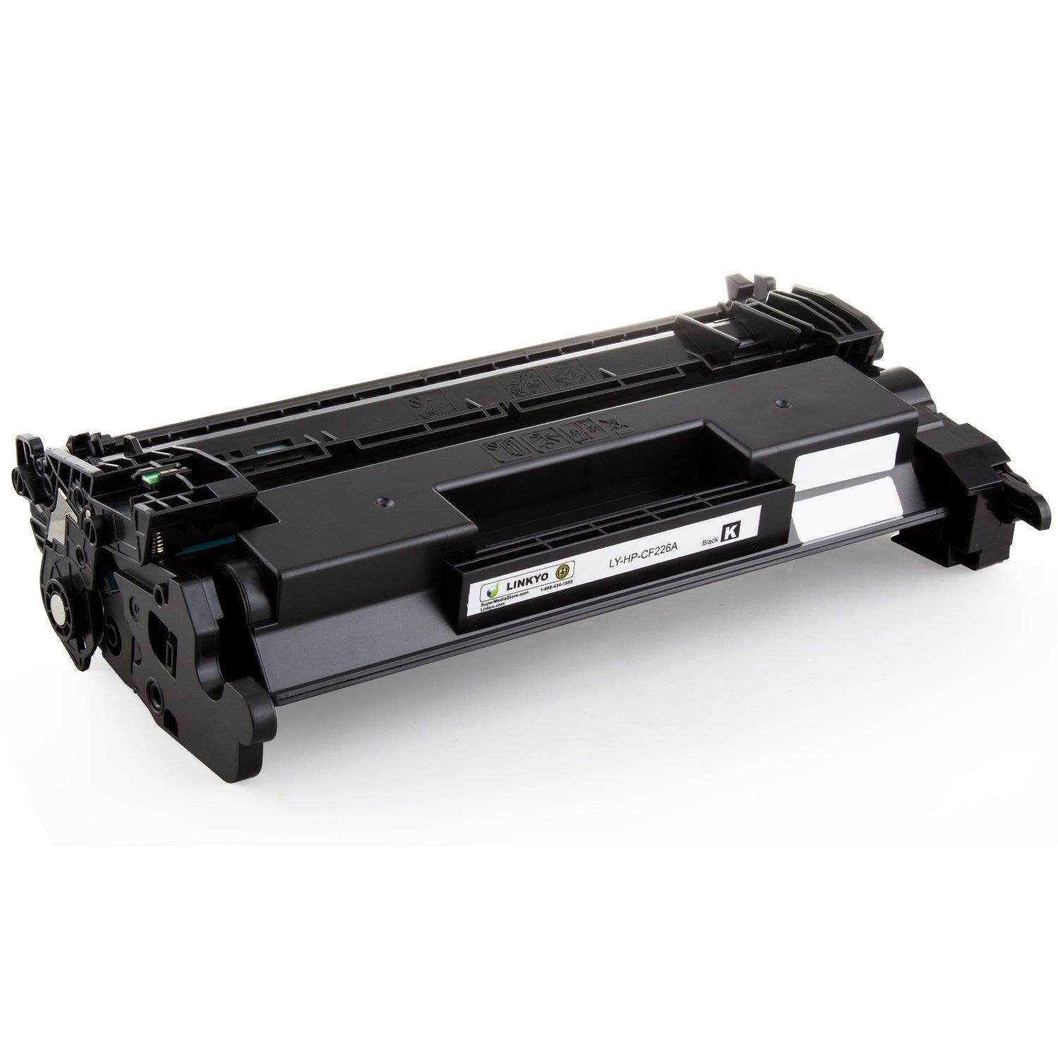 LINKYO Compatible Toner Cartridge Replacement HP 26A CF226A (Black, 2-Pack)