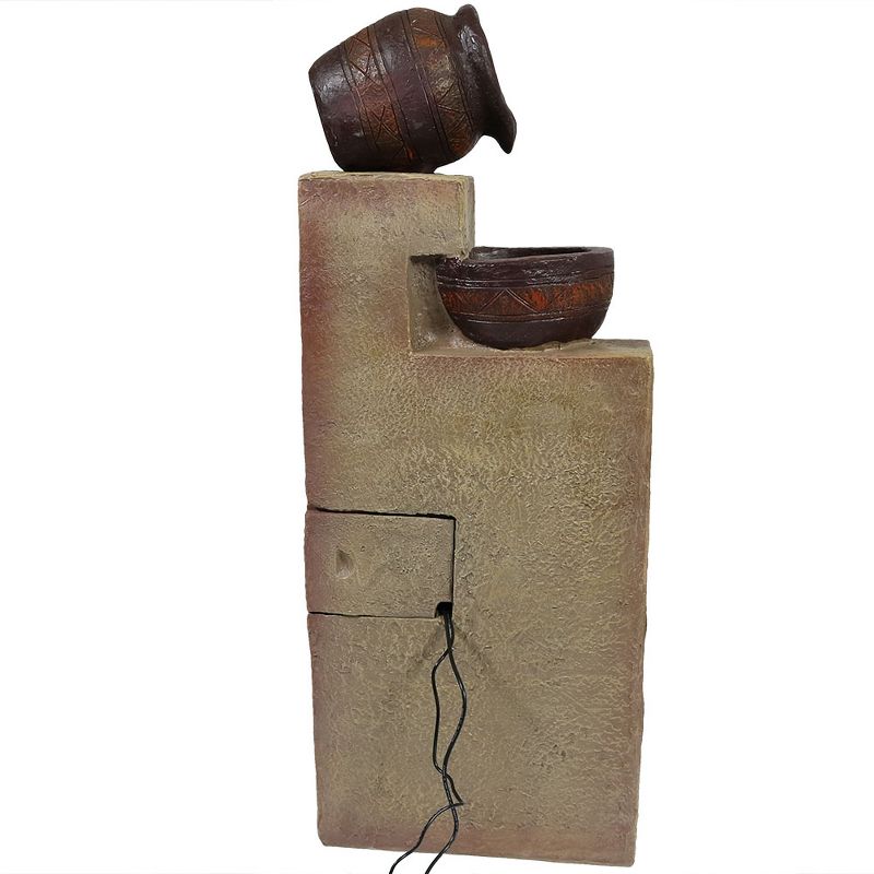 Chatsworth Two Tier Solar On Demand Fountain with Weathered Stone - Smart Solar