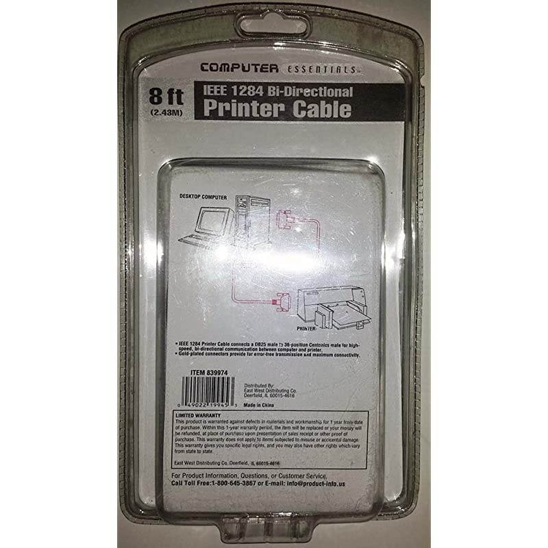 1284 BiDirectional Printer Cable 8 Gold Series
