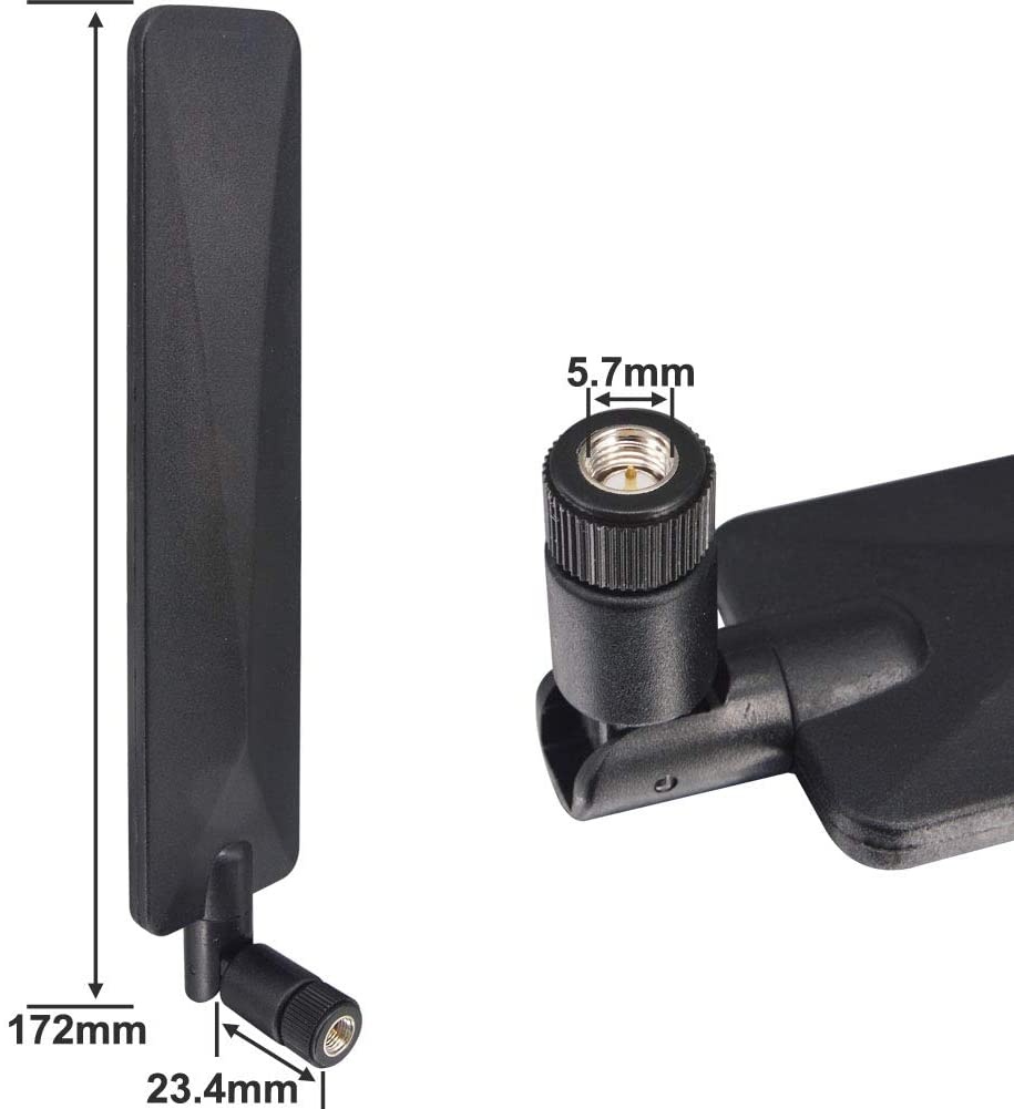 Kaunosta Wireless Network Router Antenna Universal Wide Band 12 dBi Omni-Directional Paddle Antenna High Gain with SMA Connector for CPE Router Verizon Access Point and Other Network Device 2pcs