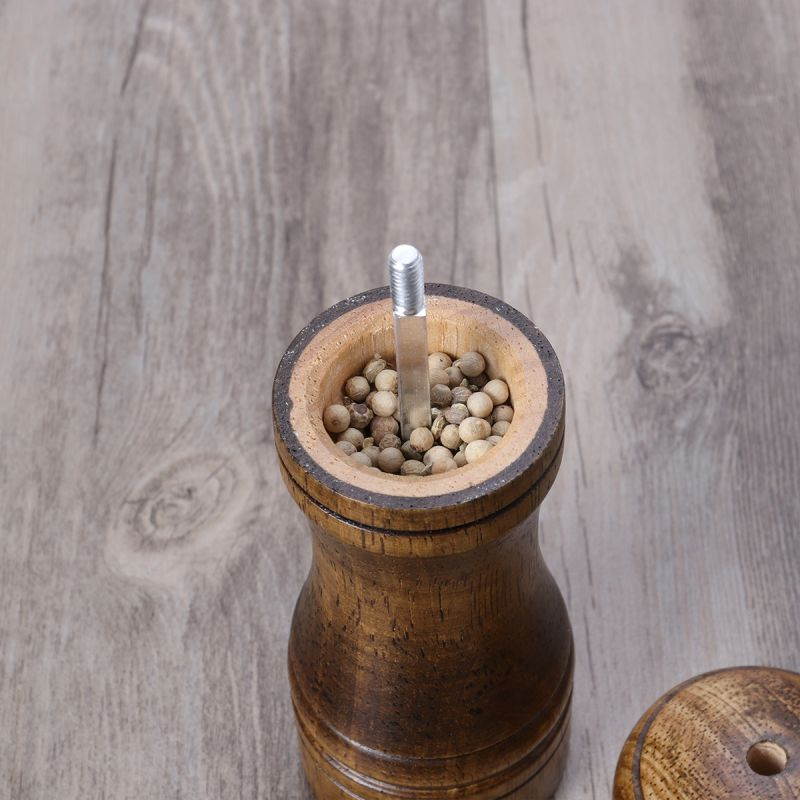 5 Inch Capstan Wood Pepper Grinder Wooden Mill Hand Movement