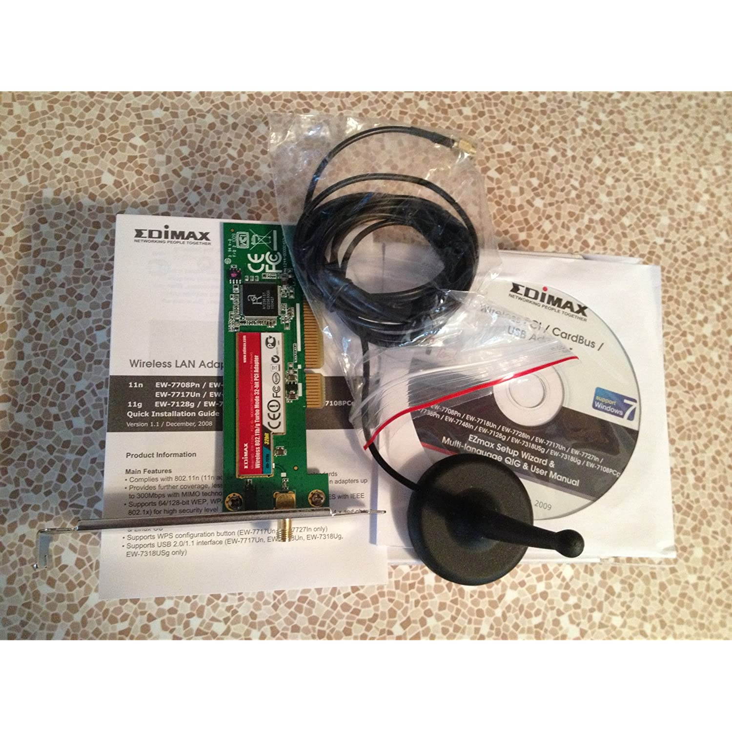 Edimax EW-7128G Wireless 802.11b/g Turbo Mode PCI Adapter