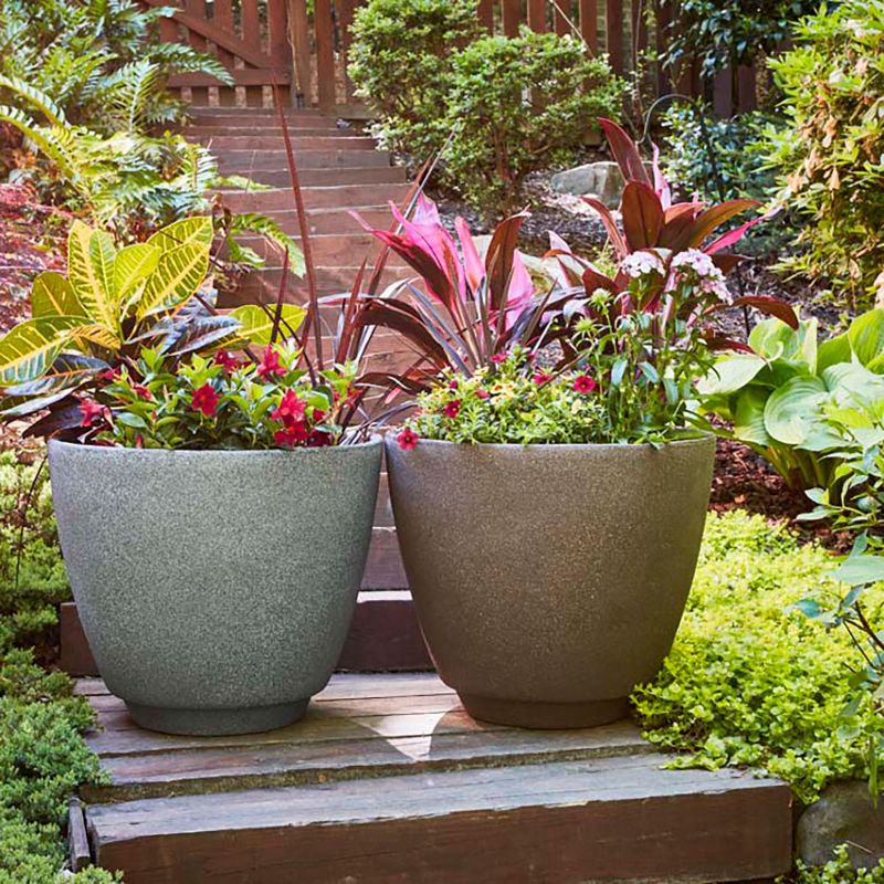 Southern Patio Dynamic Design 15 In Large Metro Resin Garden Planter, Monzonite