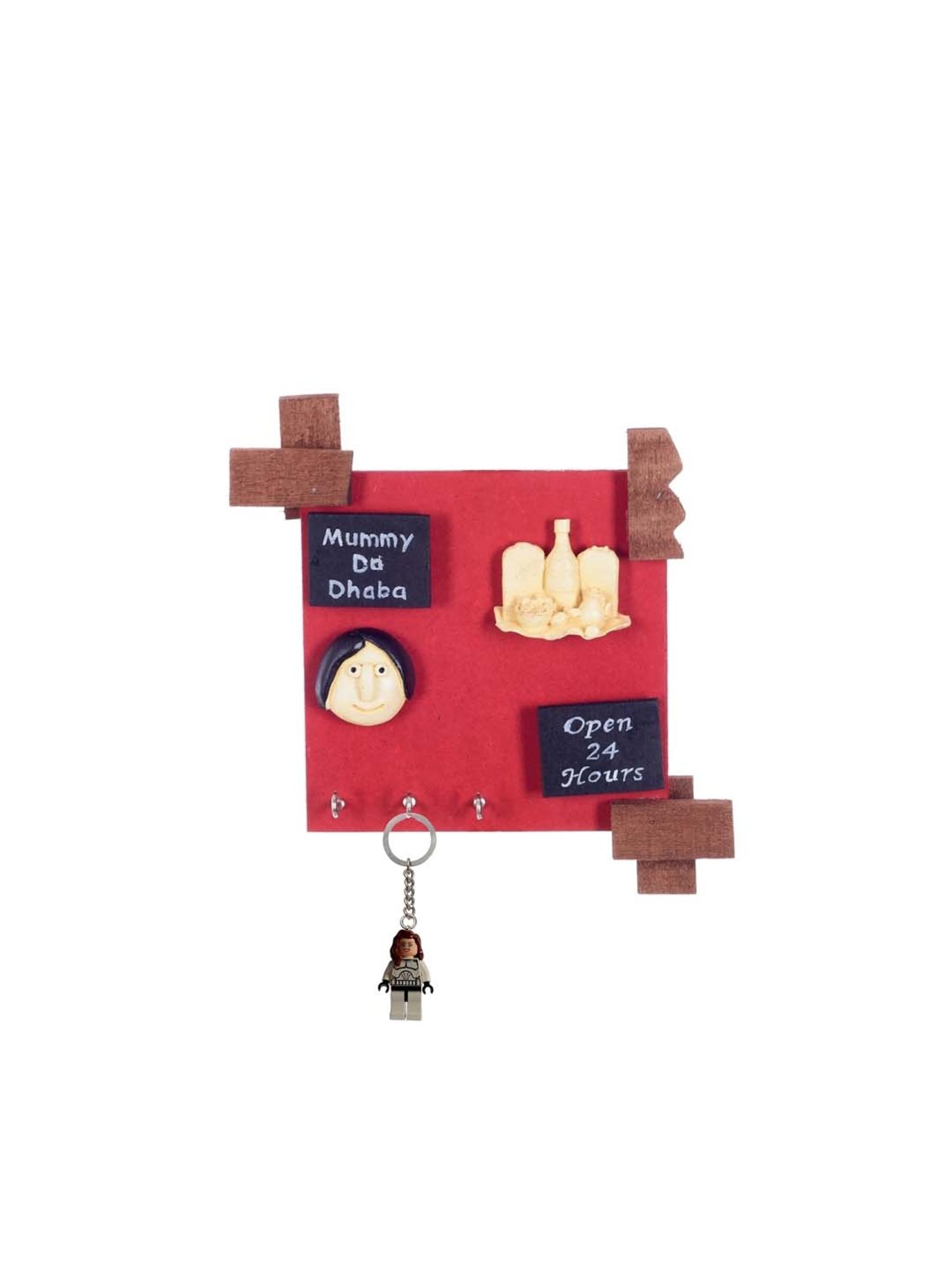 Gathari White & Orange Ceramic Desk Planter