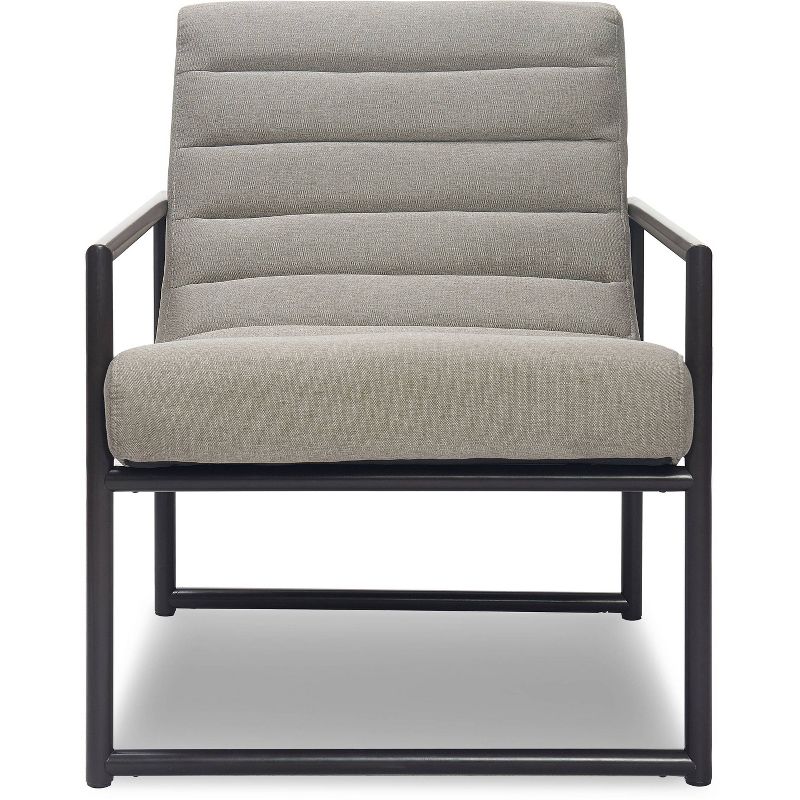 24" Amelie Mid-Century Modern Armchair Light Gray - Adore Décor