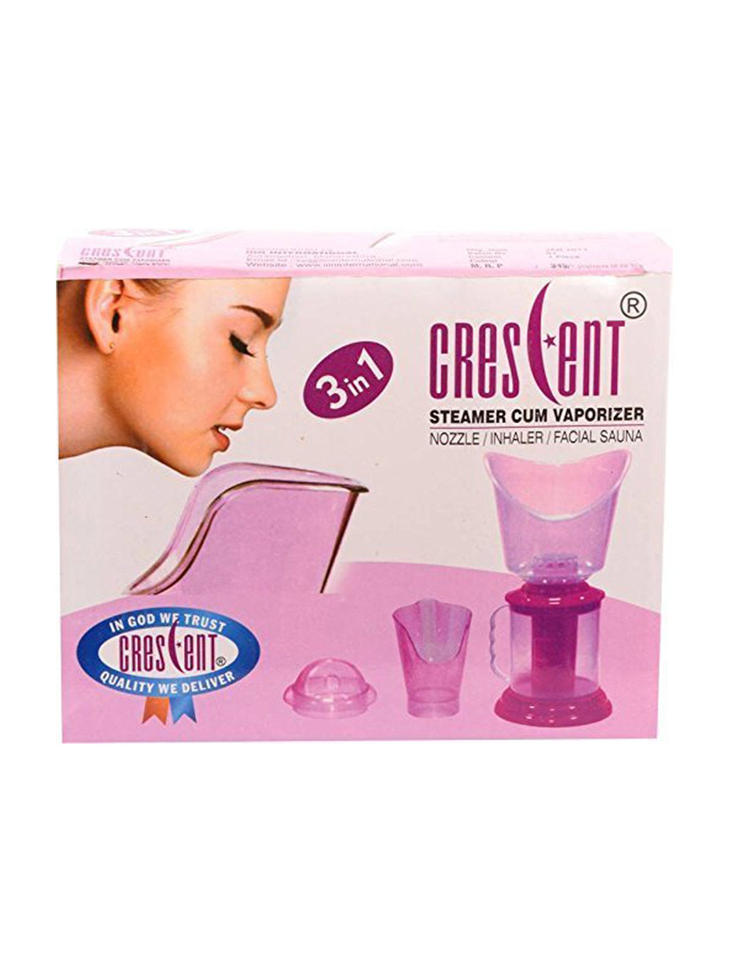 Crescent 3 in 1 Facial Steamer for face, Steamer Vaporizer for Cold & Cough, Facial Sauna (Blue)