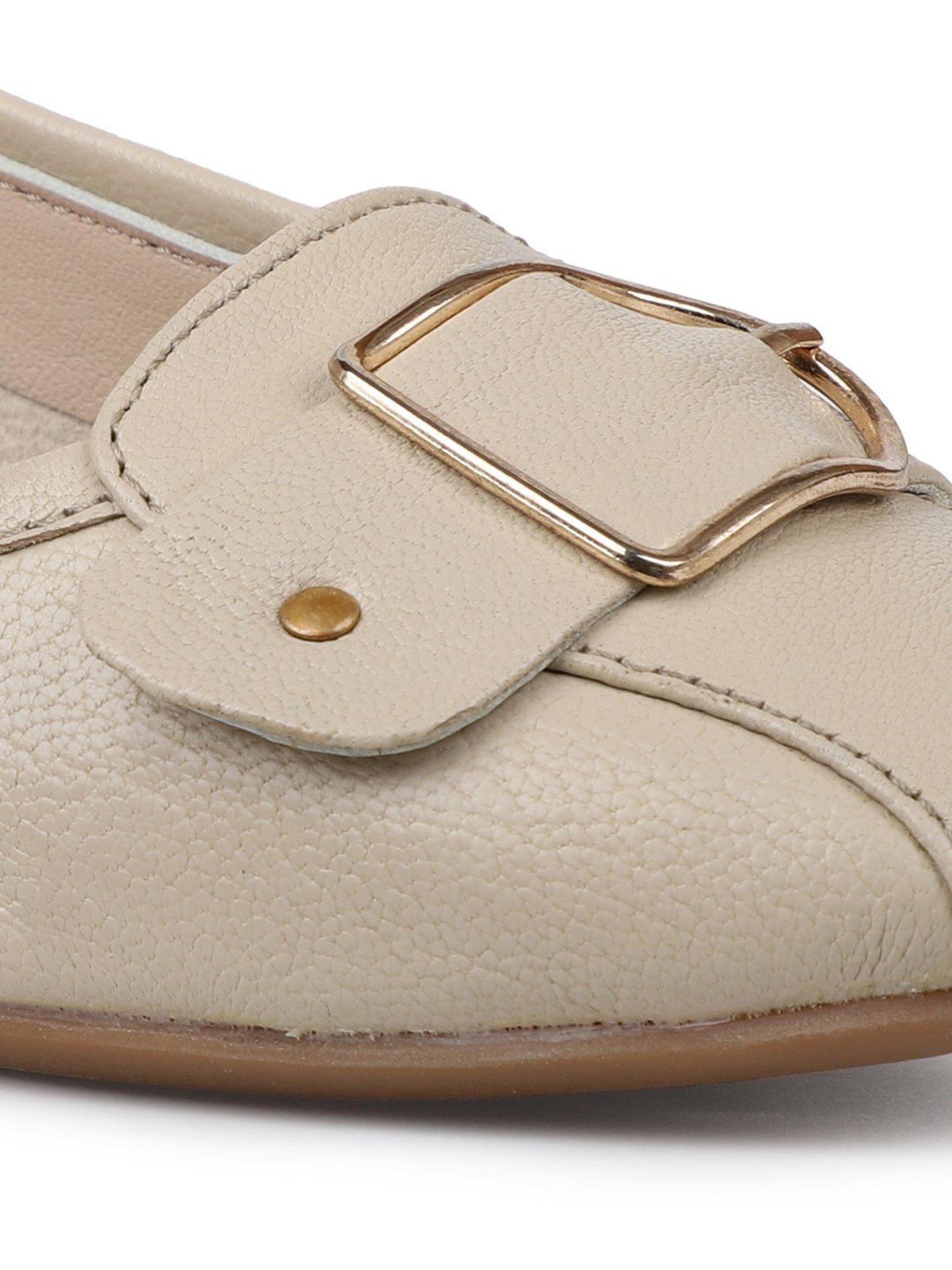 Inc.5 Women's Beige Flat Ballets
