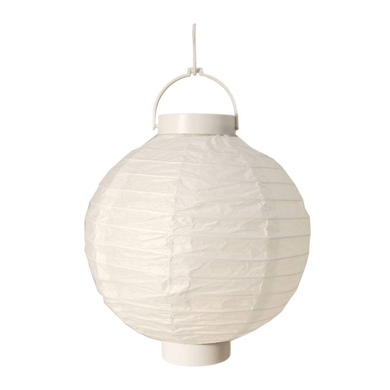 3ct White Battery Operated Paper Lantern