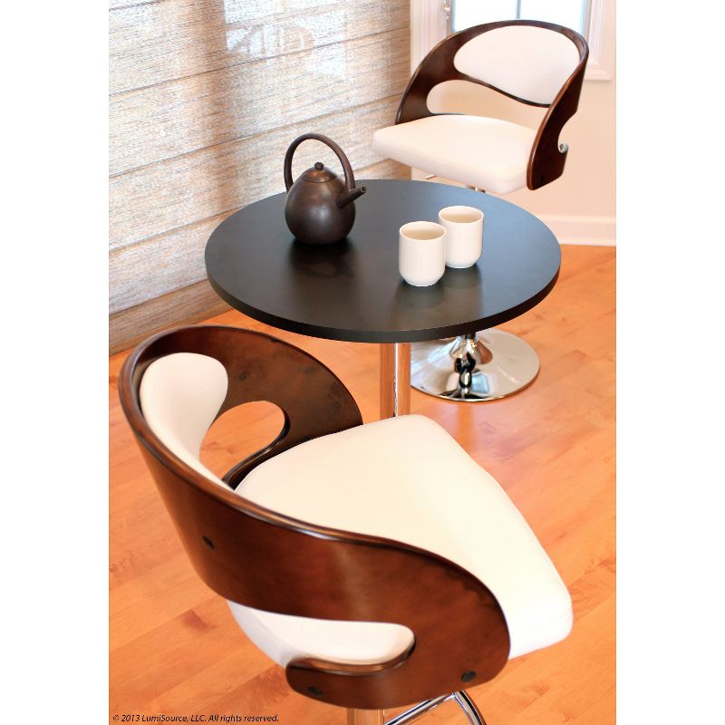 LumiSource Pino Adjustable Barstool - Cherry