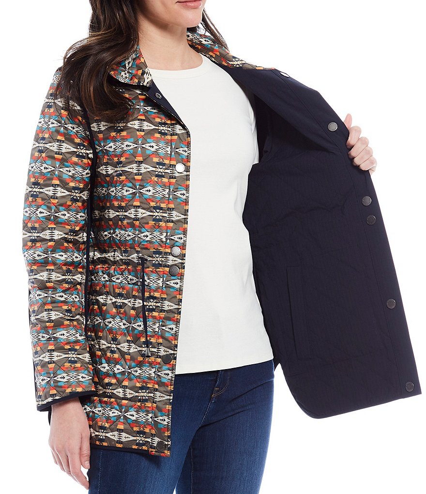 Ali Miles Printed Button Front Floral Wire Neck 3/4 Bell Sleeve Jacket