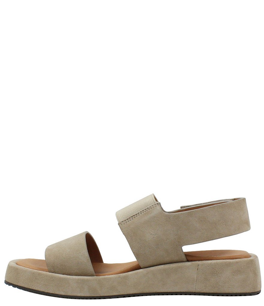 L'Amour Des Pieds Ainsley Suede Platform Wedge Sling Sandals