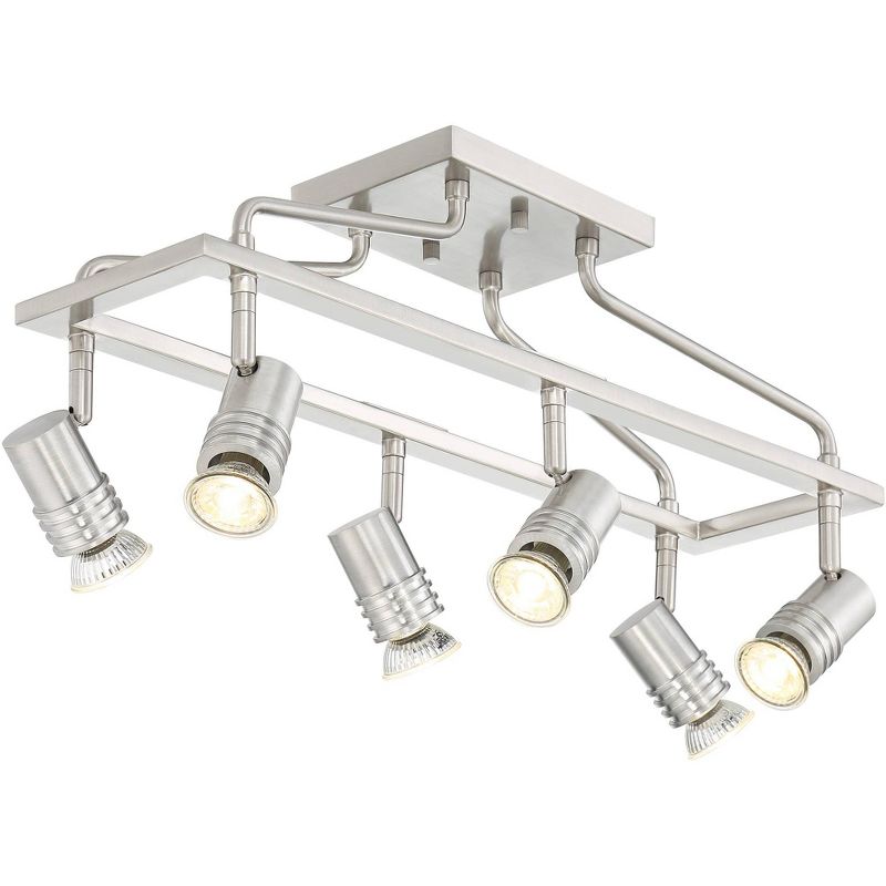 Pro Track Sven 6-Light Brushed Nickel Cage Track Fixture