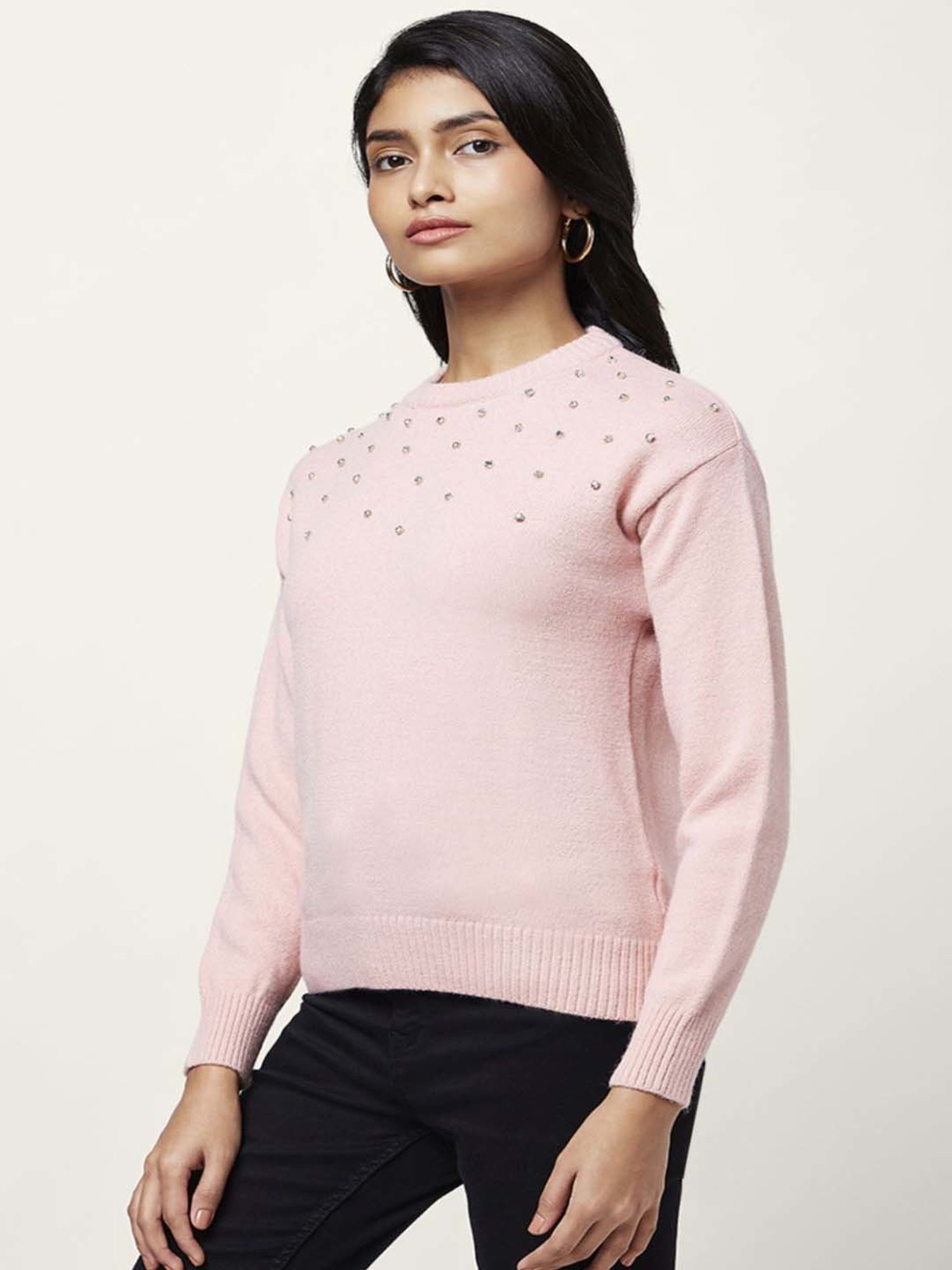 Honey by Pantaloons Pink Embellished Sweater