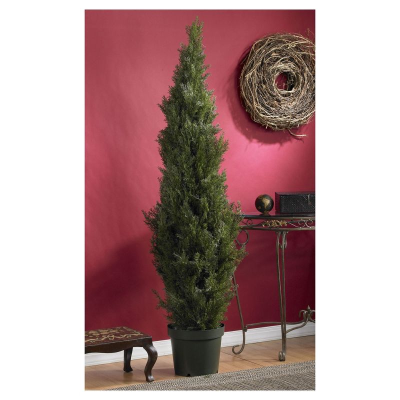 Artificial 6ft Mini Cedar Pine Tree Indoor/Outdoor - Nearly Natural