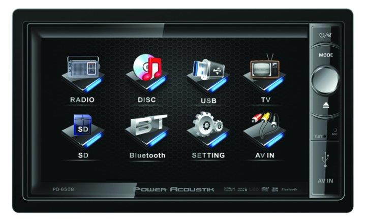 Power Acoustik Pdn-621hb 2din Dvd Incite Gps 6.2in