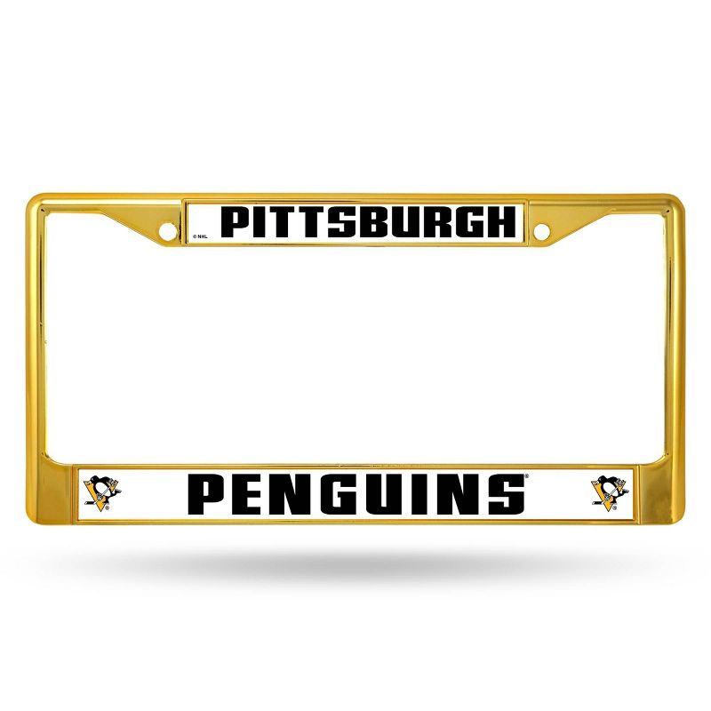 NHL Pittsburgh Penguins Colored Chrome License Plate Frame