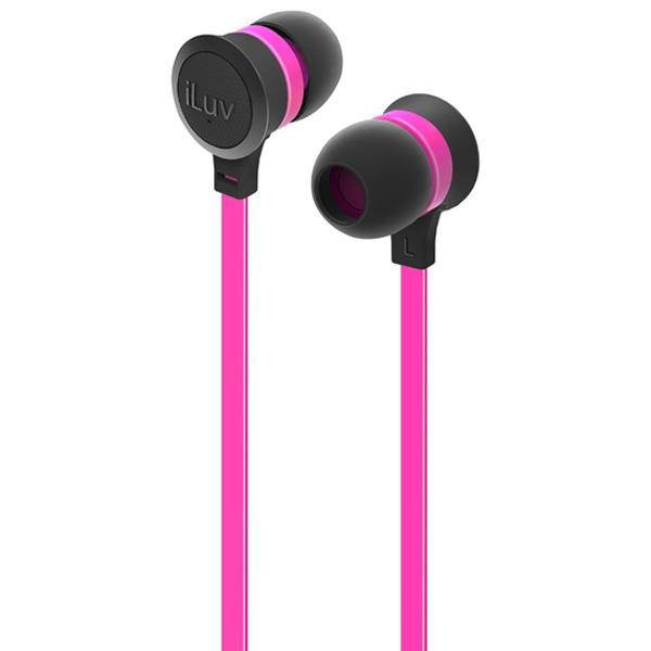 iLuv Neon Sound Baby Pink IEP334BPKN Earbud High-Performance Earphone Baby Pink