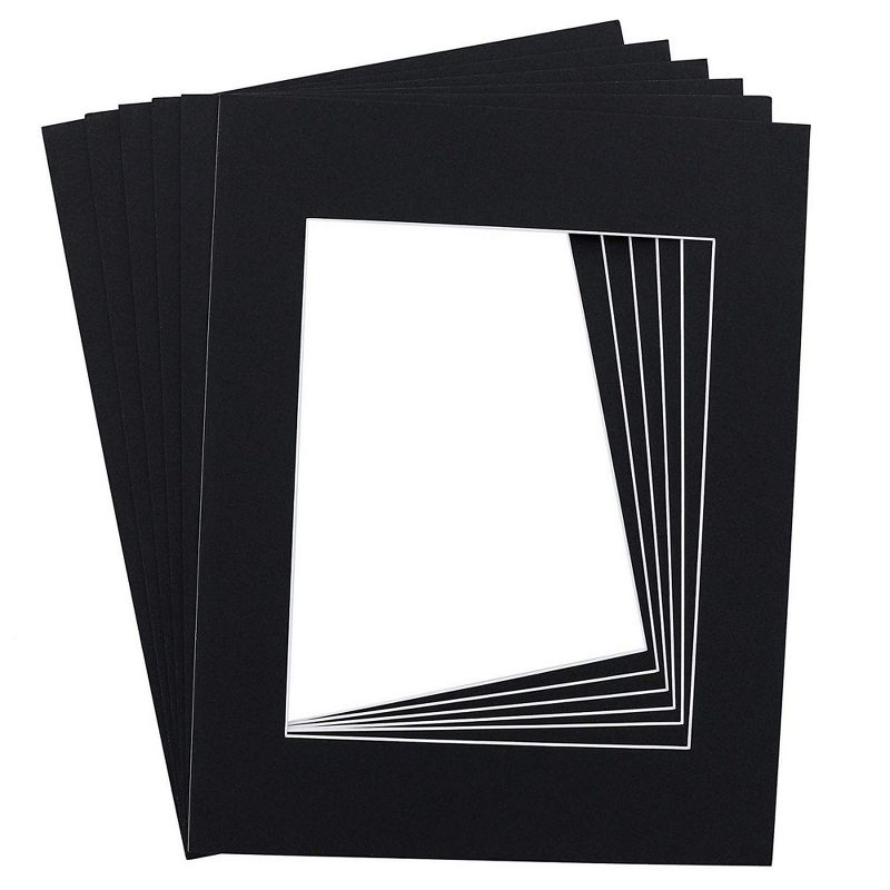 Genie Crafts 15-Pack Black 11 x 14 Inch Picture Matted Frames Boards Picture Frames for 8x10 Photos