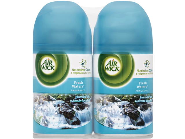 Air Wick 62338-82093 Freshmatic Ultra Automatic Spray Refill, Fresh Waters, Aerosol, 5.89 oz., 2/Pack