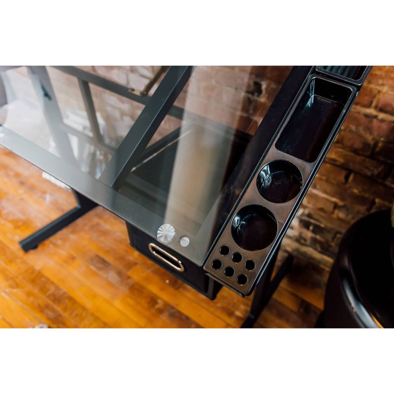 Craft Station in Silver with Glass Black - OneSpace