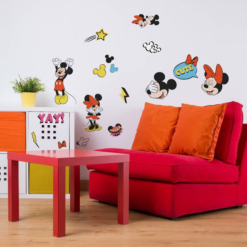 Mickey and Minnie Peel and Stick Wall Decals - RoomMates