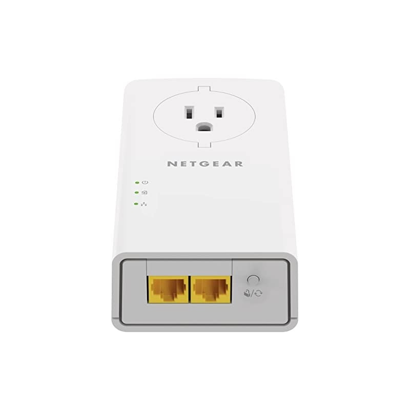 Powerline adapter 2000 Mbps 2 Gigabit Ethernet Ports with Passthrough + Extra Outlet PLP2000 Model Number PLP2000100PAS