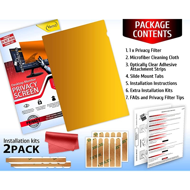 140 Inch Gold Computer Privacy Screen Filter for Widescreen Laptop Notebook AntiScratch Protector Film for Data confidentiality 169 Aspect Ratio