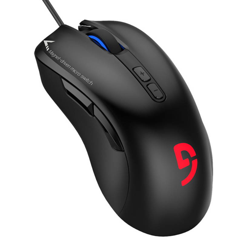 Fuhlen G90 Optical magnetic touch technology wired gaming mouse,unique technology mouse-Black