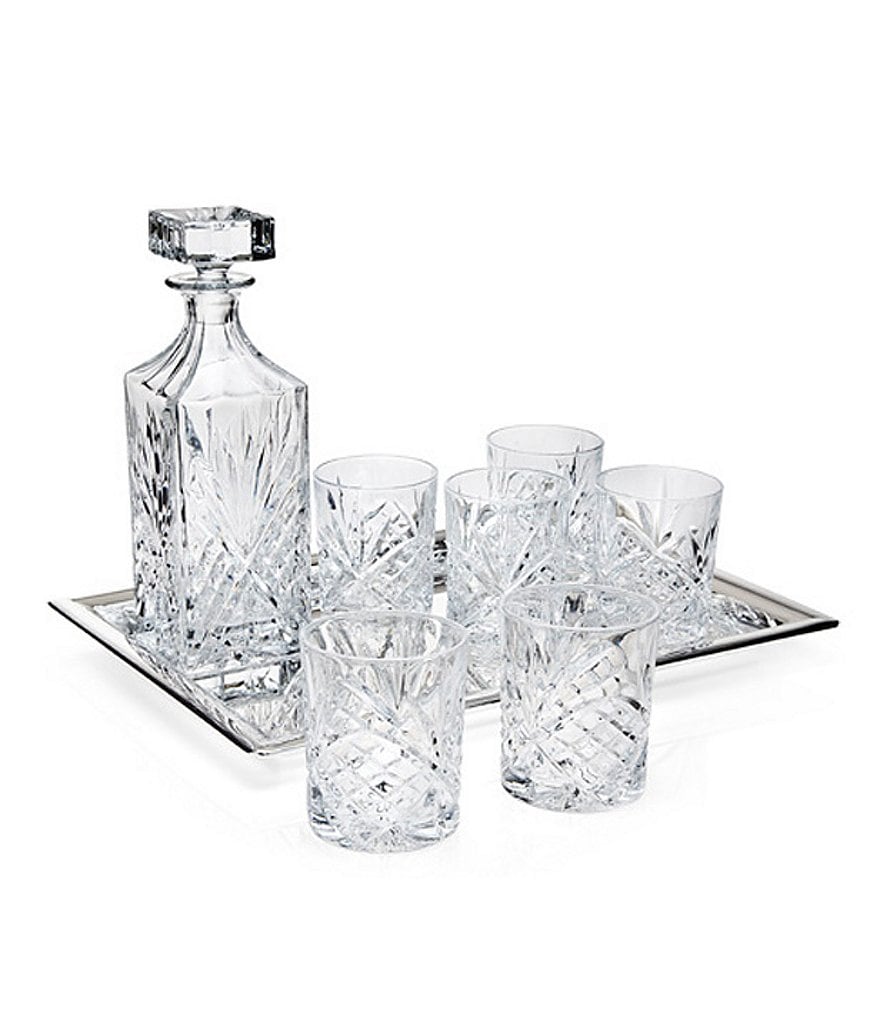 Godinger Dublin Diamond-Cut Crystal 8-Piece Whiskey Set