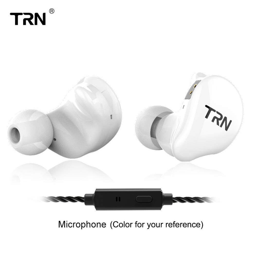 TRN V10 2DD With 2BA Hybrid In Ear Earphone with Mic Wired 3.5mm Earphone HIFI DJ Monitor Running Sport Earphone Earplug Headset With 2PIN