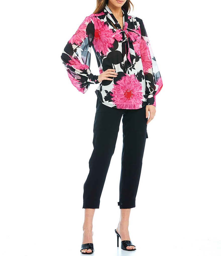 BB Dakota by Steve Madden Up to Here Puff Elbow Sleeve Mock Neck Smocked Top