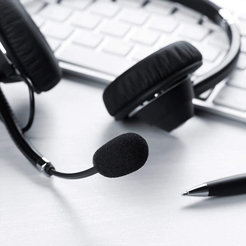 15 Pack Mini Size Lapel Headset Microphone Mic Windscreen Foam Cover, Black