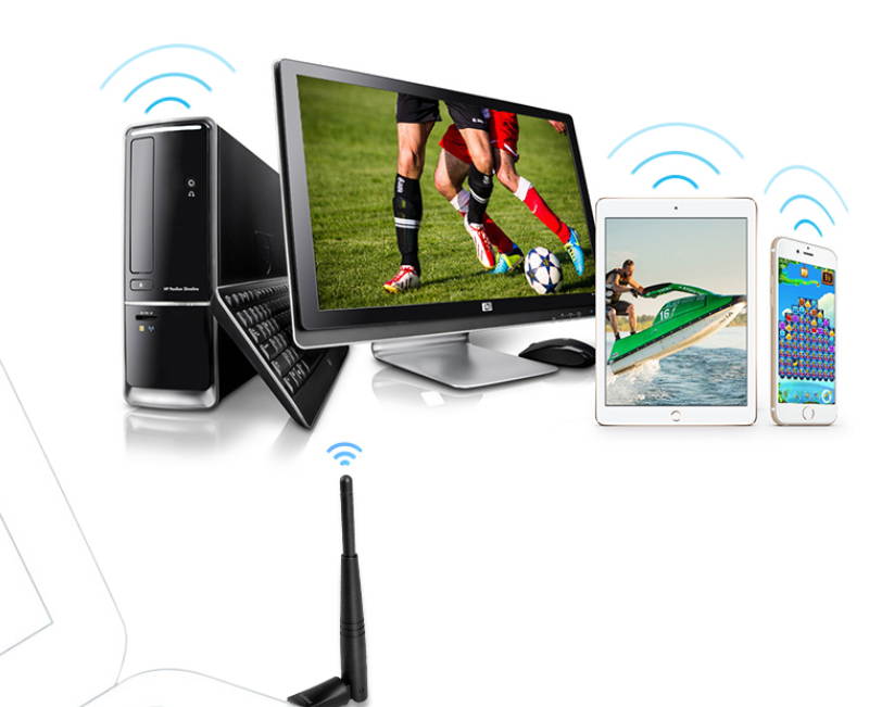 EDIMAX EW-7822UAN High gain USB wireless network card desktop laptop raspberry pi WiFi receiver win10 driver free support for black MAC Ubuntu Kali Linux