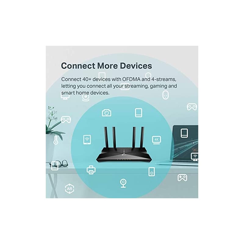 WiFi 6 AX3000 Smart WiFi Router (Archer AX50) &ndash; 802.11ax Router, Gigabit Router, Dual Band, OFDMA, MU-MIMO, Parental Controls, Built-in HomeCare,Works with Alexa