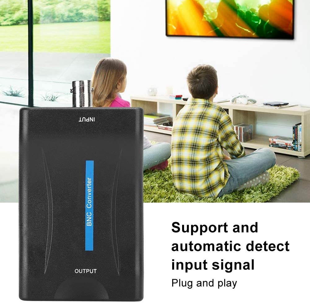 SOONHUA BNC to HDMI Video Converter with Audio Jack BNC Adapter for Cameras DVRs Supports 720P/1080P Output