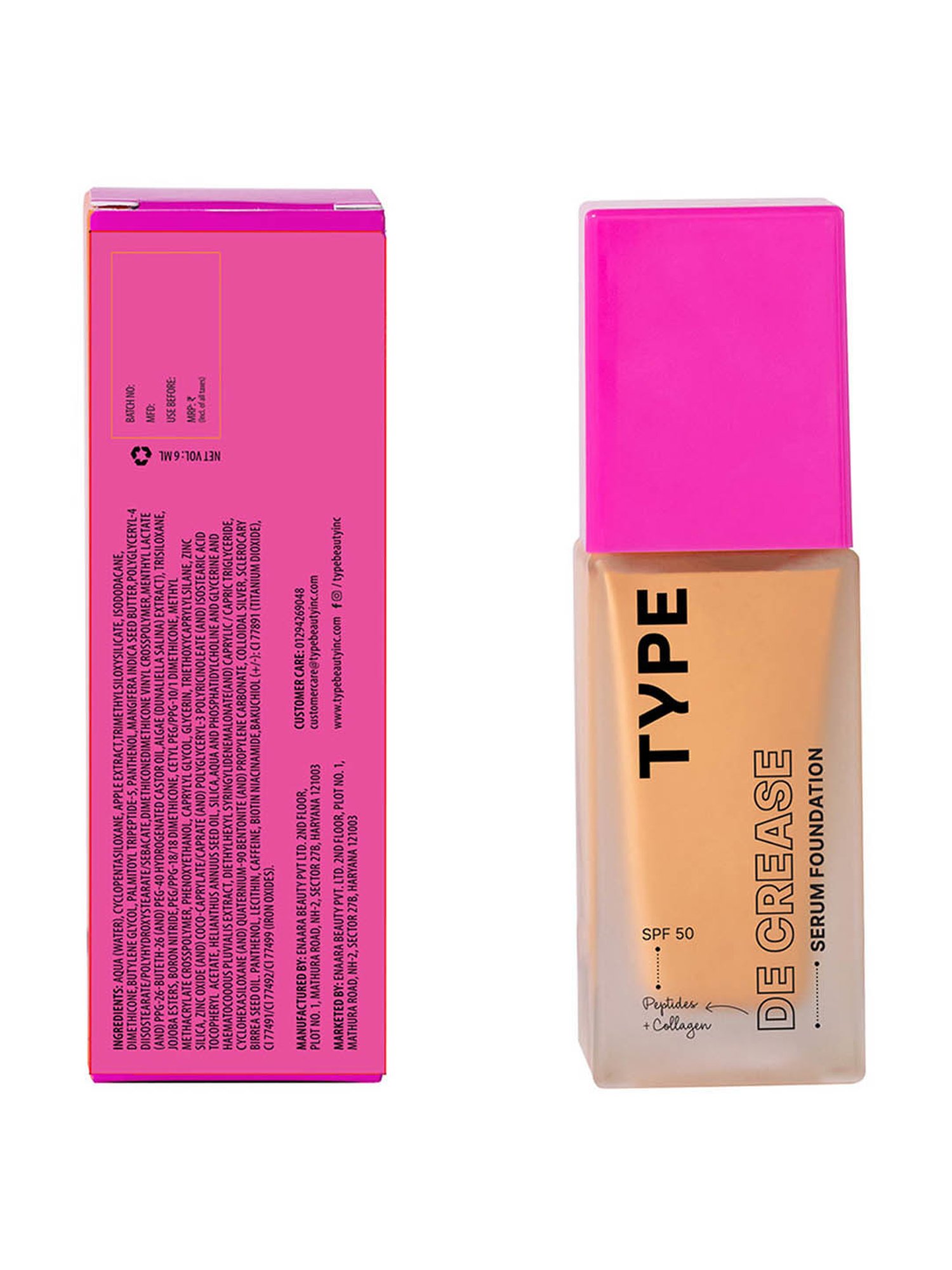 TYPE BEAUTY Decrease SPF 50 PA ++++  Serum Foundation Pecan - 30 ml