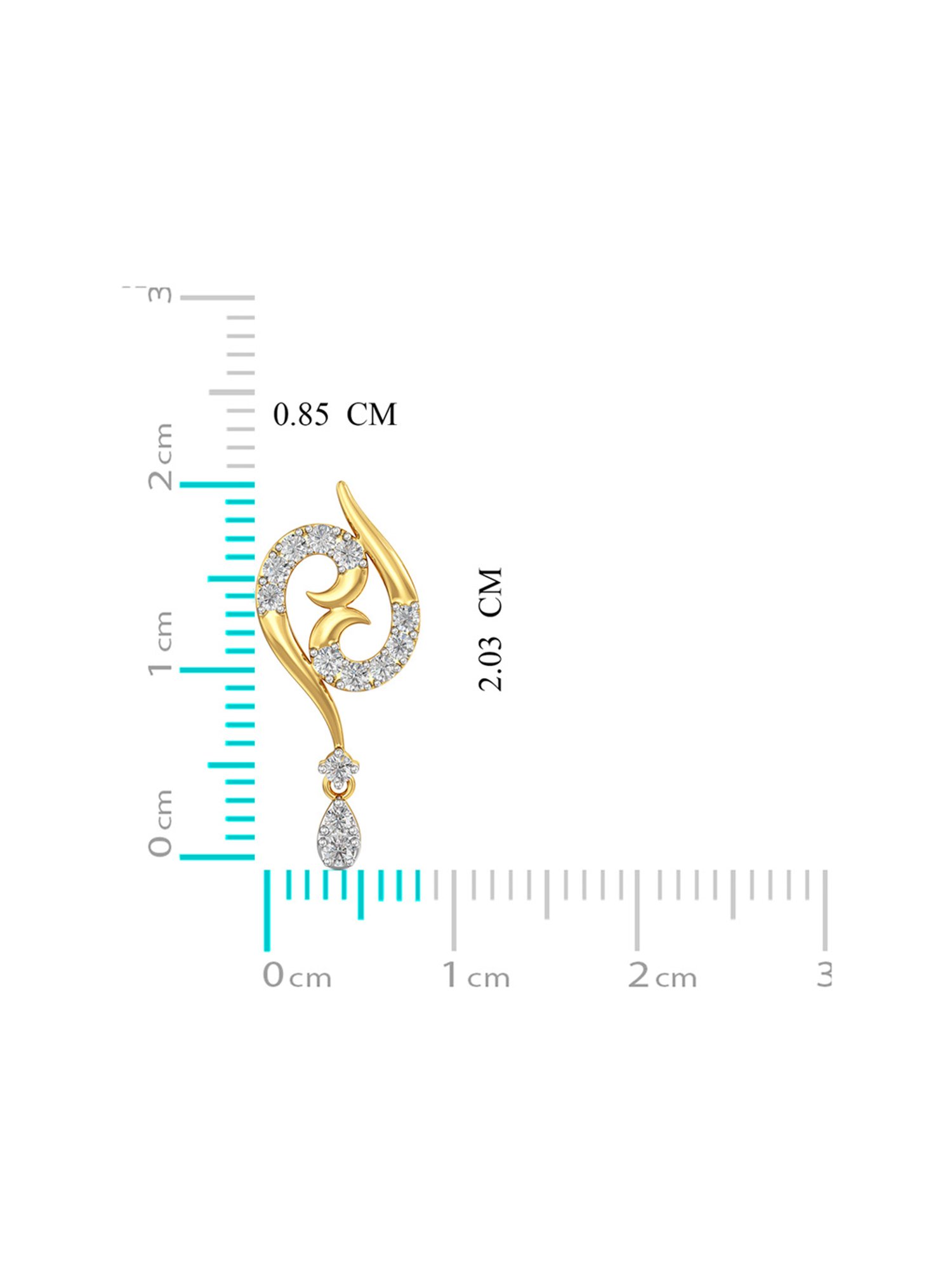 Joyalukkas 18k Gold & Diamond Drop Earrings