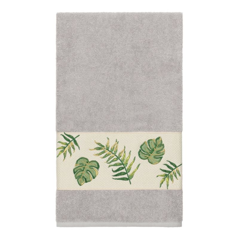 Zoe Embellished Bath Towel Set Light Gray - Linum Home Textiles