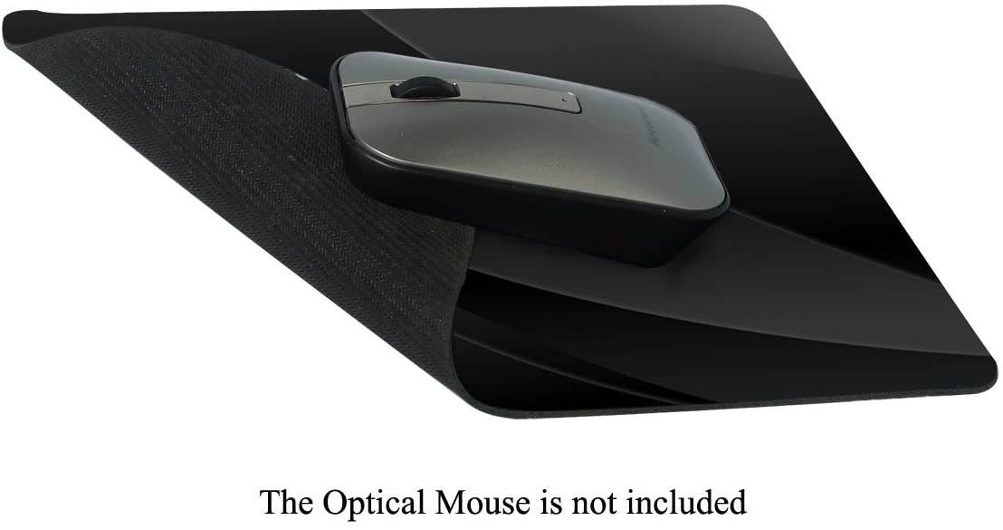 Meffort Inc Standard 9.5 x 7.9 Inch Mouse Pad - Black Gray Swirl