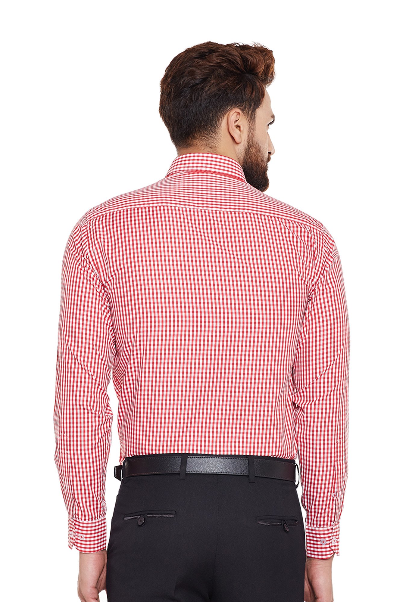Hancock Red Full Sleeves Shirt