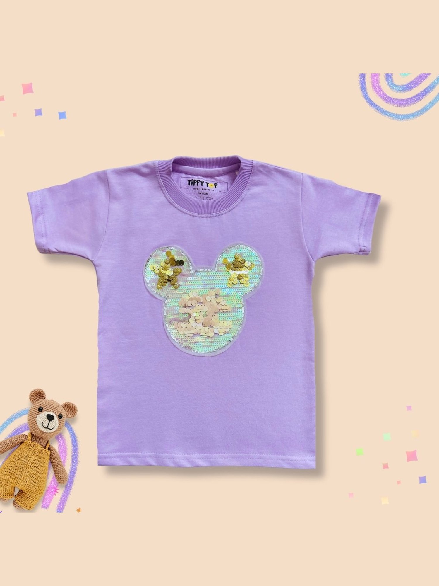 Tippy Top Kids Lavender Embellished T-Shirt