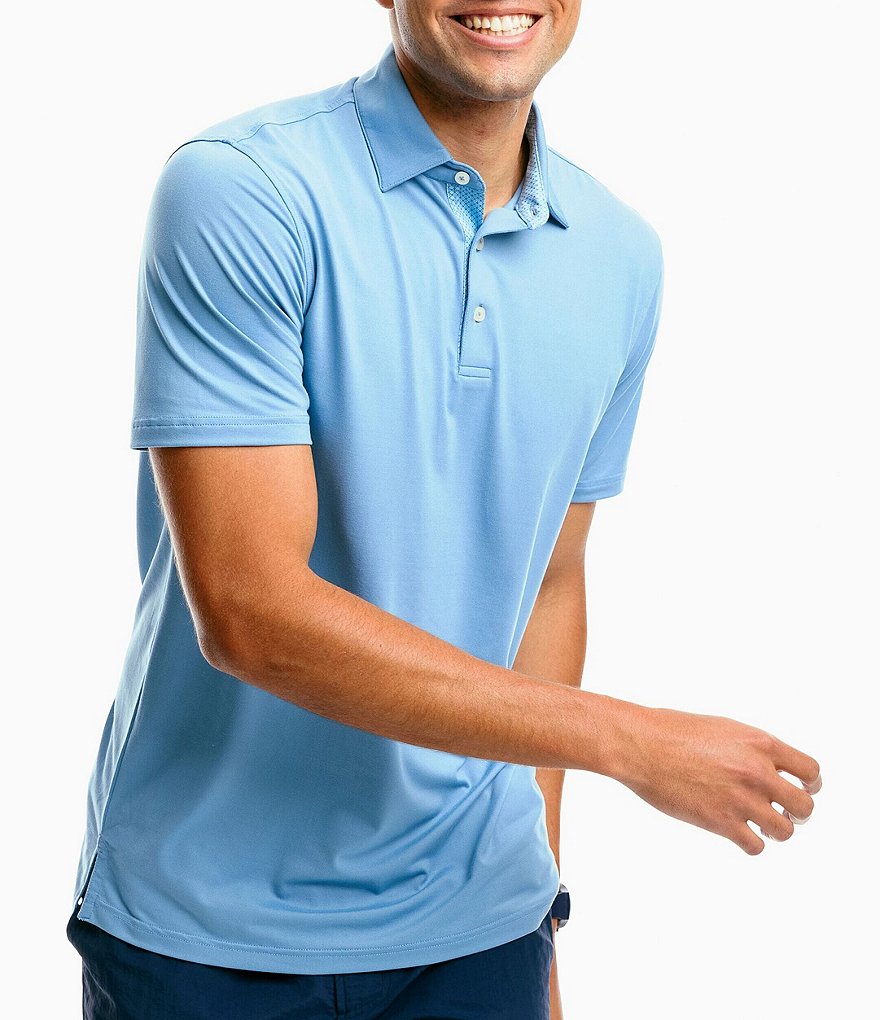 Visconti Petal Print Short-Sleeve Polo Shirt