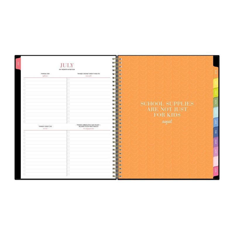 2021-22 Academic Plastic Planner 8.5" x 11" Weekly/Monthly Wirebound Black - The Home Edit